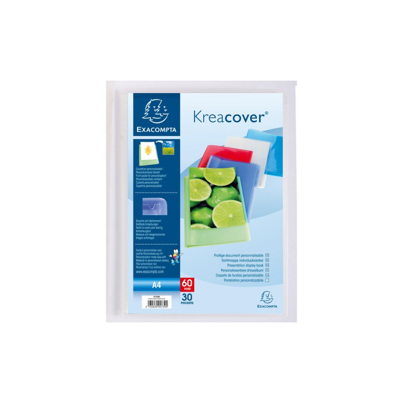 Porte-vues personnalisables Exacompta 60 vues, 5 couleurs - Kreakover