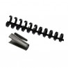 50 Peignes Click plastique 8 mm