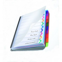 5 Intercalaires Polydividers de GBC - polypro non perfor&eacute;s