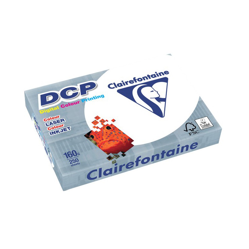 250 feuilles de papier blanc A3 DCP 160 gr/m² de Clairefontaine