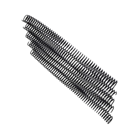 100 Spirales métal Coil 10 mm - Pas de perforation 5:1 - 59 boucles