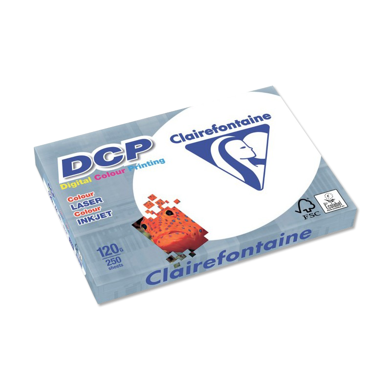 250 feuilles de papier blanc A4 DCP 120 gr/m² de Clairefontaine