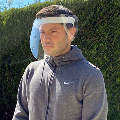 Visière complète de protection du visage en PVC Cristal