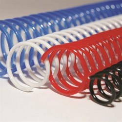 Spirales plastique Coil 8 mm 34 boucles - Pas 3:1 