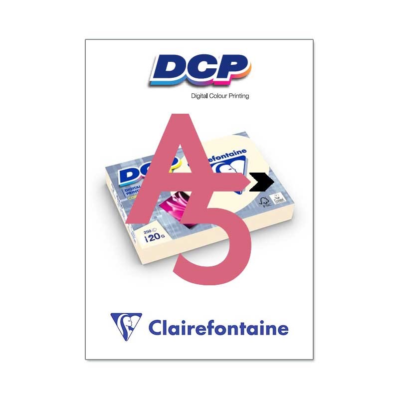 250 feuilles de papier ivoire A5 120 gr/m² qualité DCP de Clairefontaine