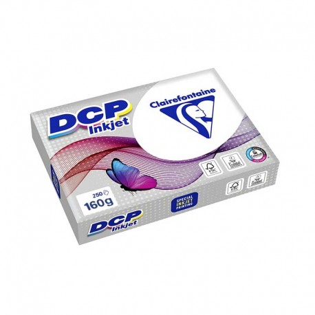 TRAIT - D UNION(RP)  PAPIER CLAIREFONTAINE MULTIFONCTION LASER COULEUR DCP A4  160G/M2 BLANC SATINÉ PARFAITE OPACITÉ 250 FEUILLES