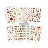 Pack de 8 placnhes de stickers 3D Noêl