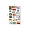 Planche de 20 stickers 3D motifs USA