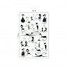 Planche de 19 stickers 3D Chats noirs