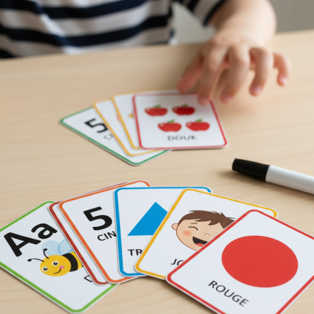 Pack Flashcards Essentielles – 50 Cartes pédagogiqus à Plastifier 