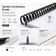 100 Spirales Coil plastique 6 mm 46 boucles - Pas de perforation 4:1