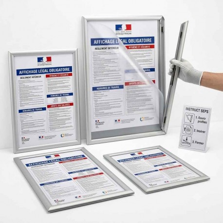 Cadres clic-clac A5 pour l'affichage professionnel