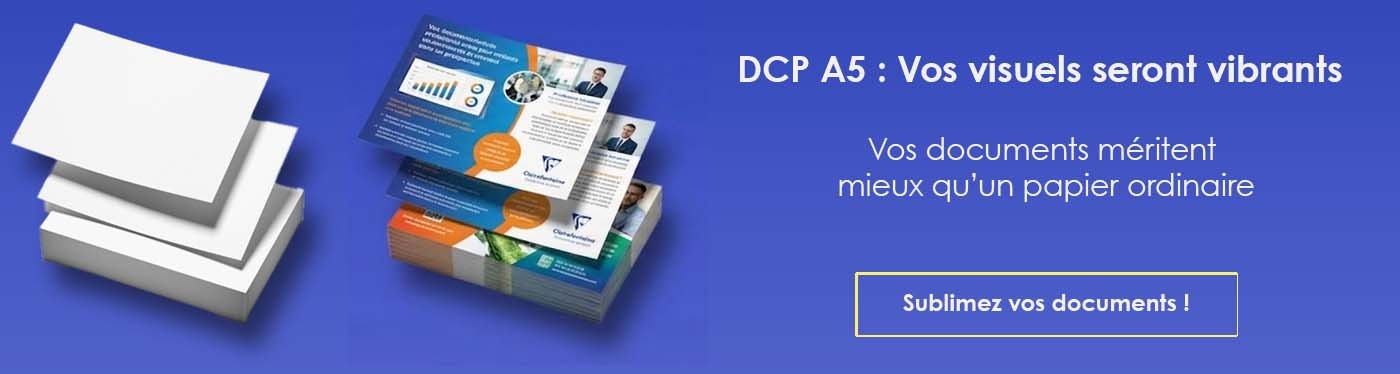Le papier DCP A5 se distingue par sa blancheur exceptionnelle