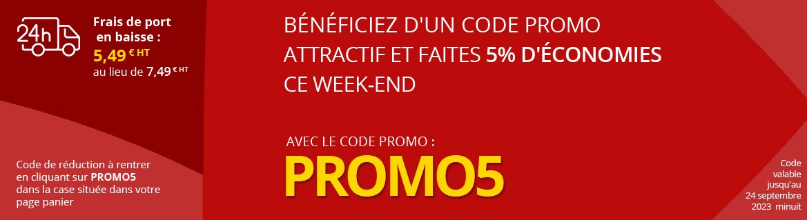 Remise 5% avec le code : PROMO5